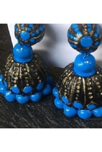 Handpainted Terracotta Jewellery – Ear rings Handpainted Terracotta Jewellery – Ear rings
